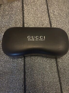 Gucci Black Hard Sunglasses Case with White Logo